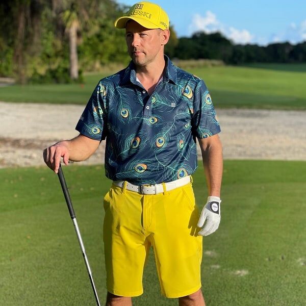 Peacock Golf Shirt - Hreski 113 - Hreski.com | Wild Designs Golf