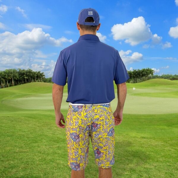 Yellow Paisley Golf Shorts - Hreski 129 - Hreski.com | Wild