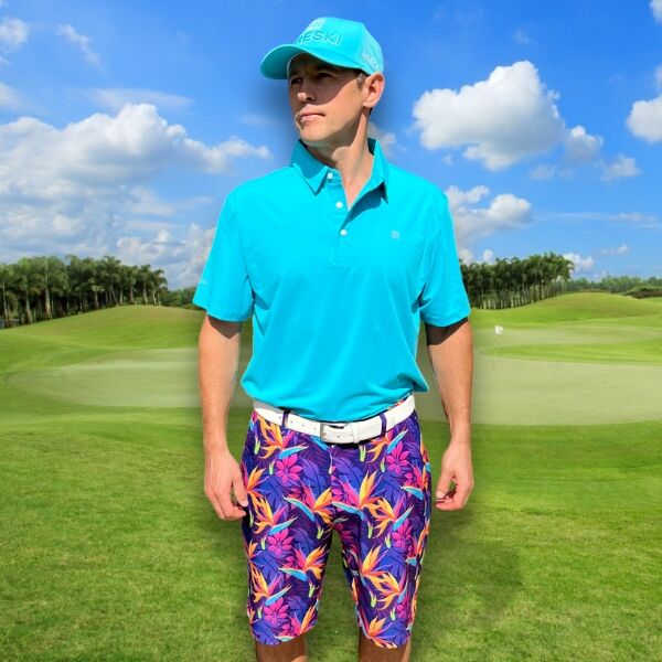 Tropical Jungle Flowers Golf Shorts - Hreski 132 - Image 4