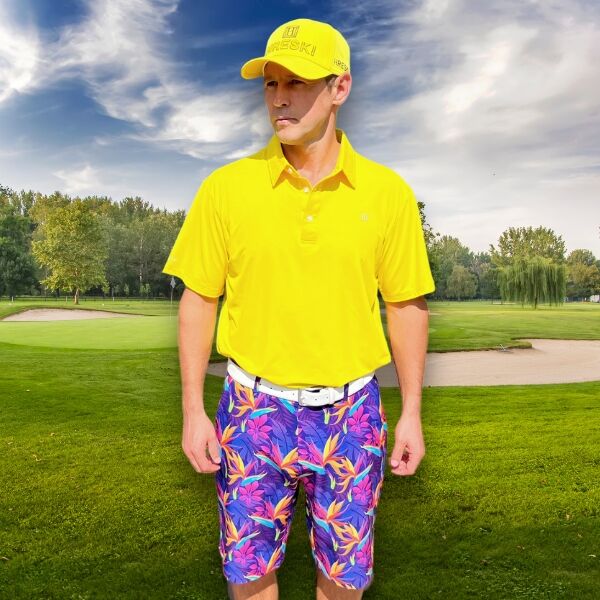 Tropical Jungle Flowers Golf Shorts - Hreski 132 - Image 2