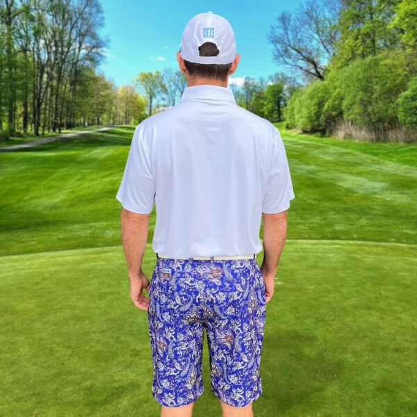 Purple Paisley Golf Shorts - Hreski 133 - Image 3