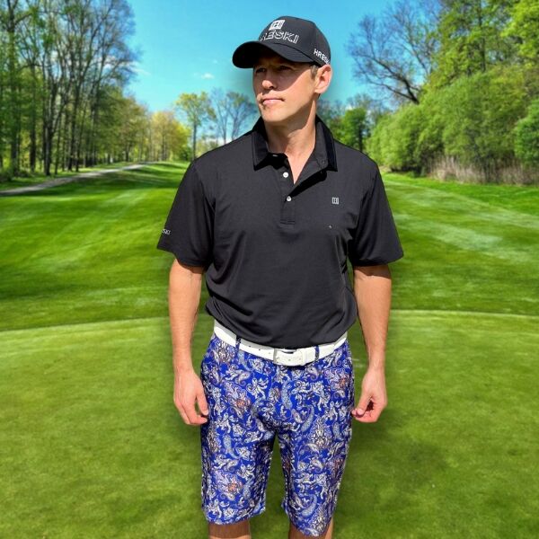 Purple Paisley Golf Shorts - Hreski 133 - Image 4