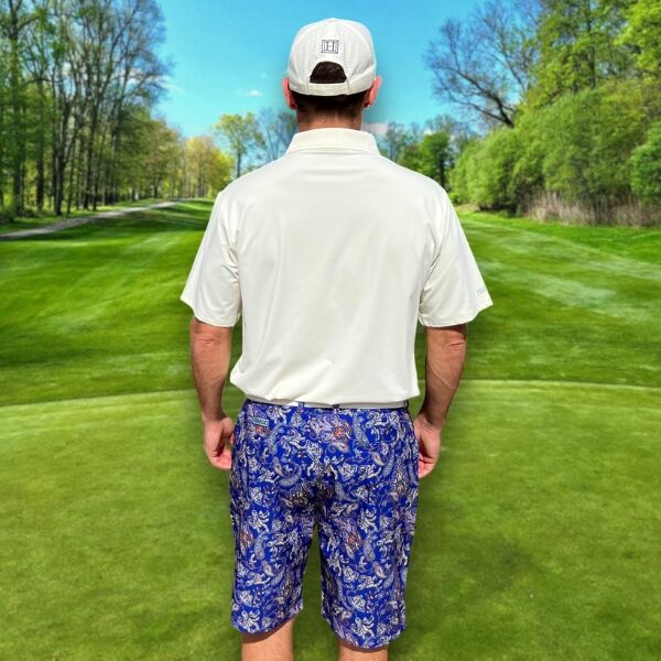 Purple Paisley Golf Shorts - Hreski 133 - Image 6