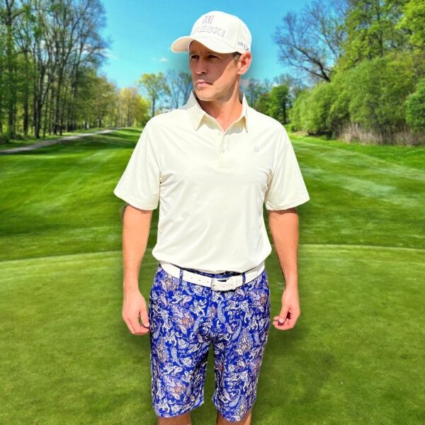 Purple Paisley Golf Shorts - Hreski 133 - Image 7