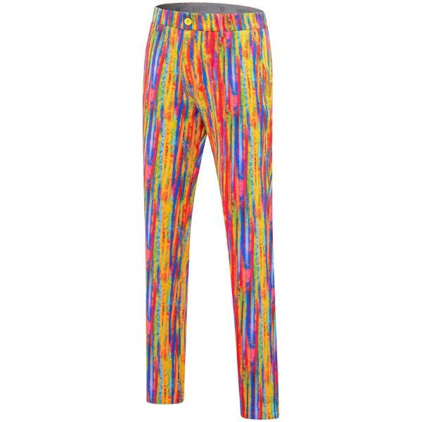 Multi-Color Stripes Golf Pants - Hreski 145