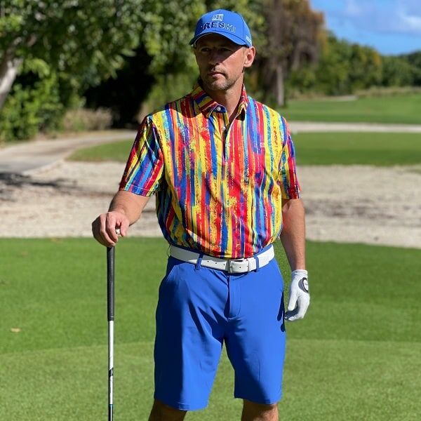 Multi-Color Stripes Golf Shirt - Hreski 145 - Image 2