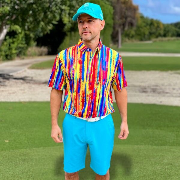 Multi-Color Stripes Golf Shirt - Hreski 145 - Image 4