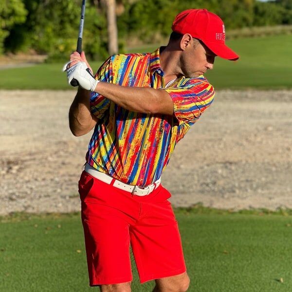 Multi-Color Stripes Golf Shirt - Hreski 145 - Image 8
