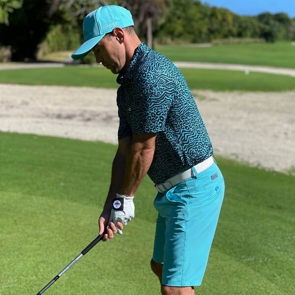 Turquoise Zebra-Leopard Golf Shirt - Hreski 155 - Hreski.com