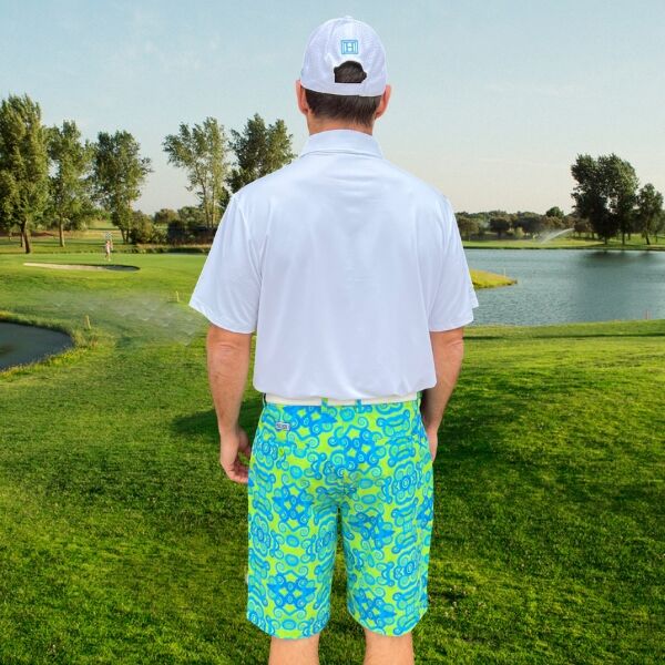 Octopus Arms and Legs on Light Green Background Golf Shorts - Hreski 199 - Image 3