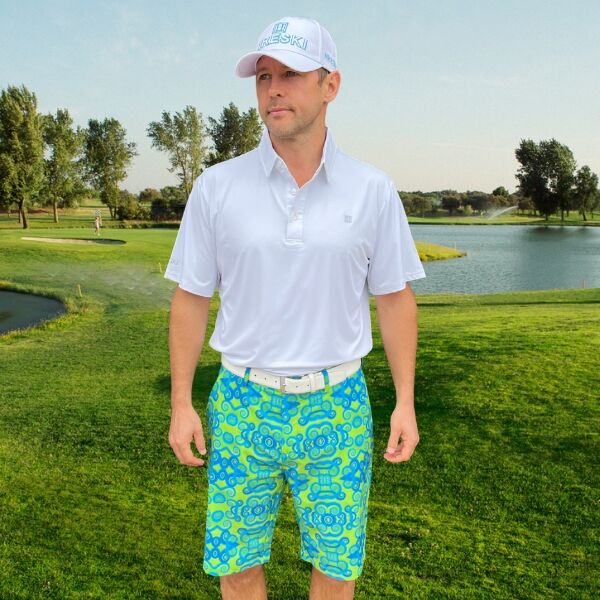 Octopus Arms and Legs on Light Green Background Golf Shorts - Hreski 199 - Image 2