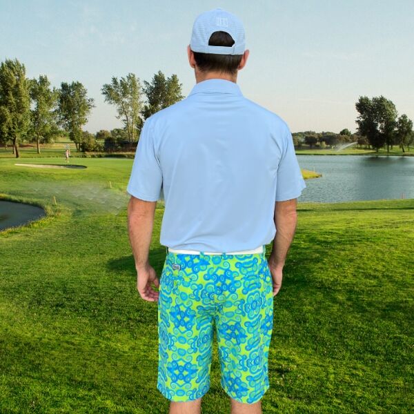 Octopus Arms and Legs on Light Green Background Golf Shorts - Hreski 199 - Image 5