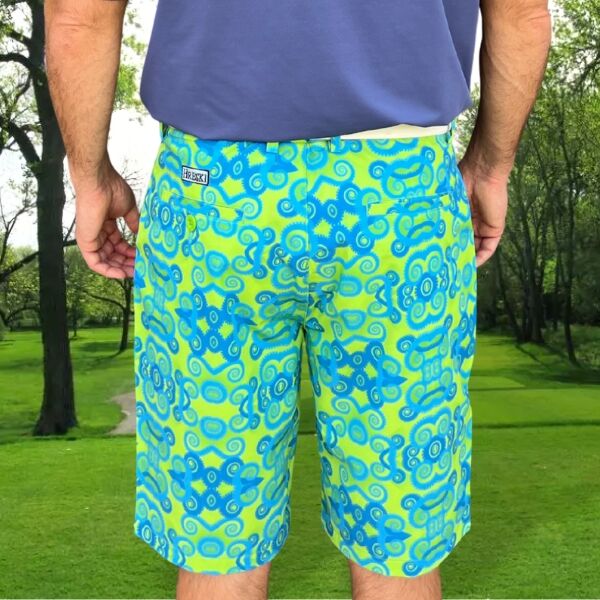 Octopus Arms and Legs on Light Green Background Golf Shorts - Hreski 199 - Image 9