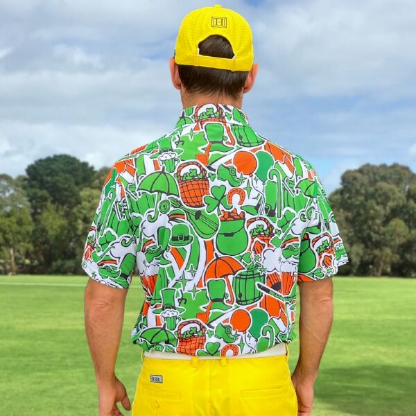Various Green and Orange St. Patrick's Day Accessories Golf Shirt - Hreski 212 - Image 7