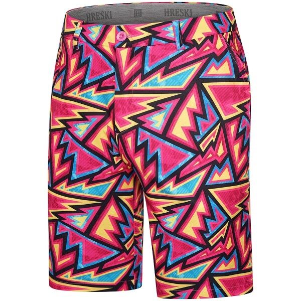 Colorful Geometric Golf Shorts - Hreski 141