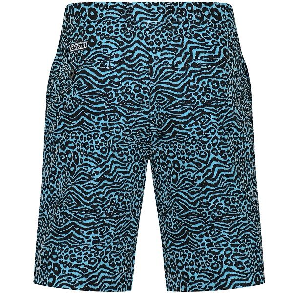 Turquoise Zebra-Leopard Golf Shorts - Hreski 155 - Hreski