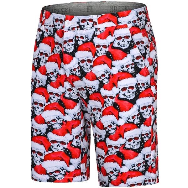 Santa Skulls Golf Shorts - Hreski 178