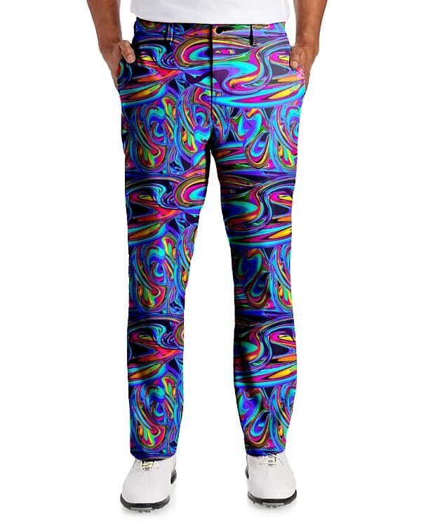 Men's Crazy Golf Pants, Colorful Golf Pants, Wild Golf Pants