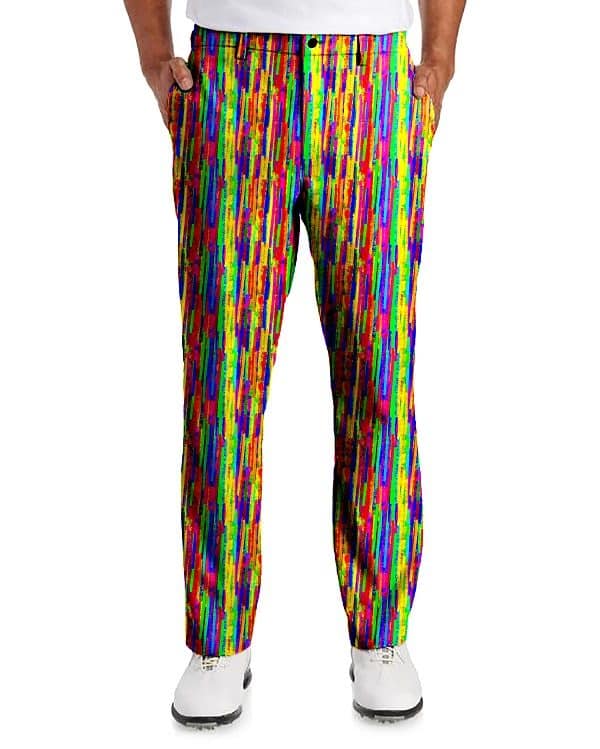 Multi-Color Stripes Golf Pants - Hreski 145