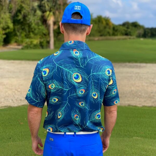 Peacock Golf Shirt - Hreski 113 - Hreski.com | Wild Designs Golf
