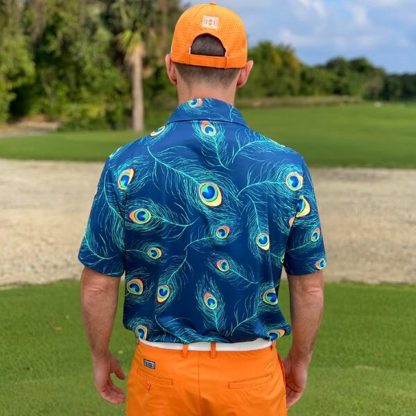Peacock Golf Shirt - Hreski 113 - Hreski.com | Wild Designs Golf