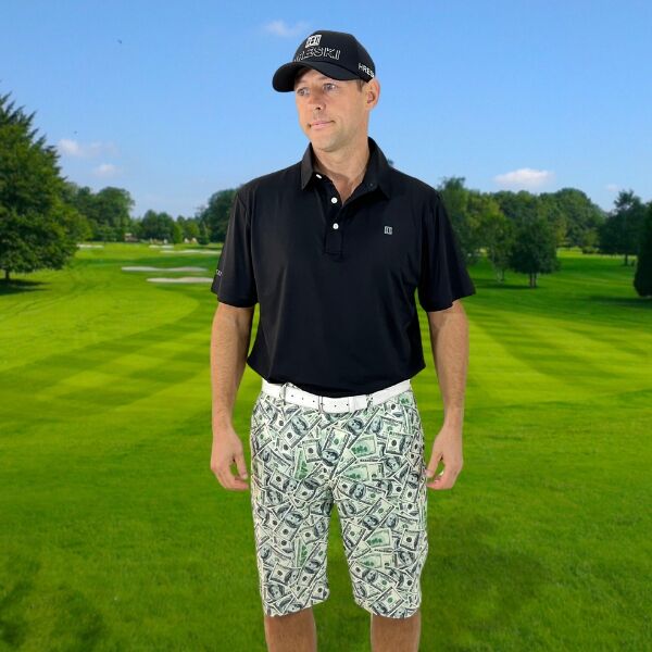 Alternative view of $100 Dollars Money Golf Shorts - Hreski 125