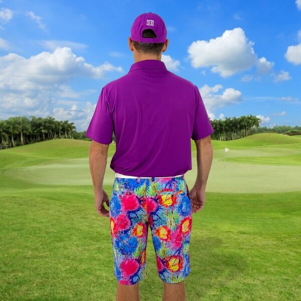 Explosion of Colors Golf Shorts - Hreski 128 - Image 7