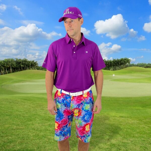 Explosion of Colors Golf Shorts - Hreski 128 - Image 4