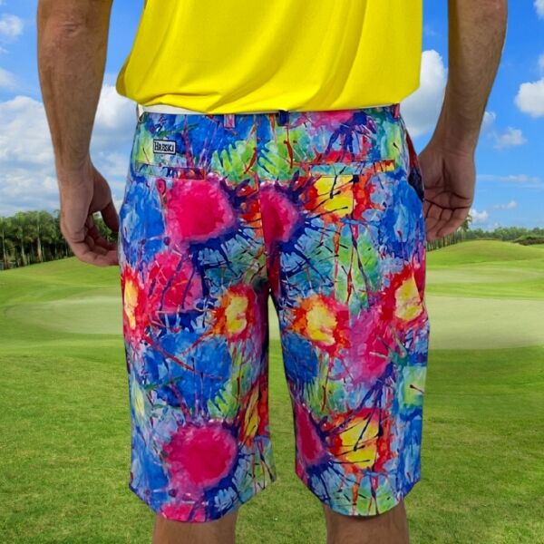 Explosion of Colors Golf Shorts - Hreski 128 - Image 15