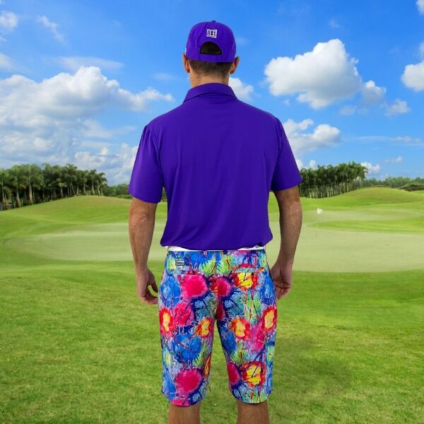 Explosion of Colors Golf Shorts - Hreski 128 - Image 13