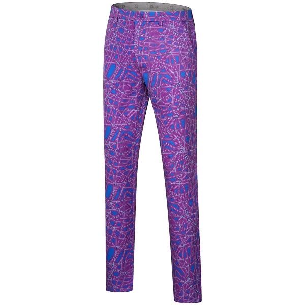 Abstract Purple Lines Golf Pants - Hreski 127