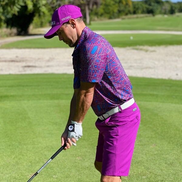 Abstract Purple Lines Golf Shirt - Hreski 127 - Hreski.com | Wild