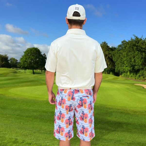 Anchors in Corals Golf Shorts - Hreski 157 - Image 3