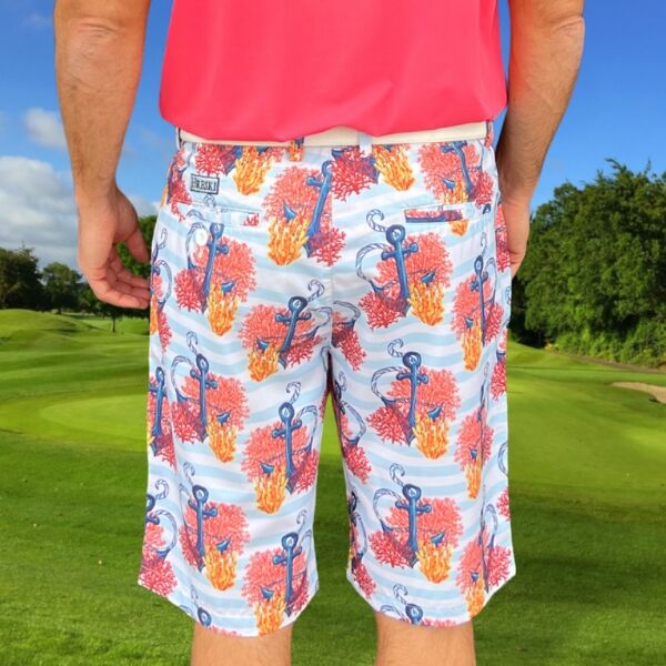 Anchors in Corals Golf Shorts - Hreski 157 - Image 9