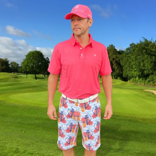 Anchors in Corals Golf Shorts - Hreski 157 - Image 4