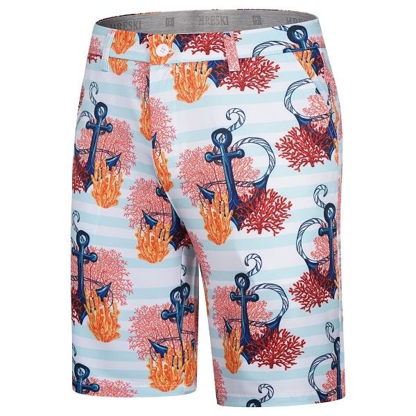 Anchors in Corals Golf Shorts - Hreski 157