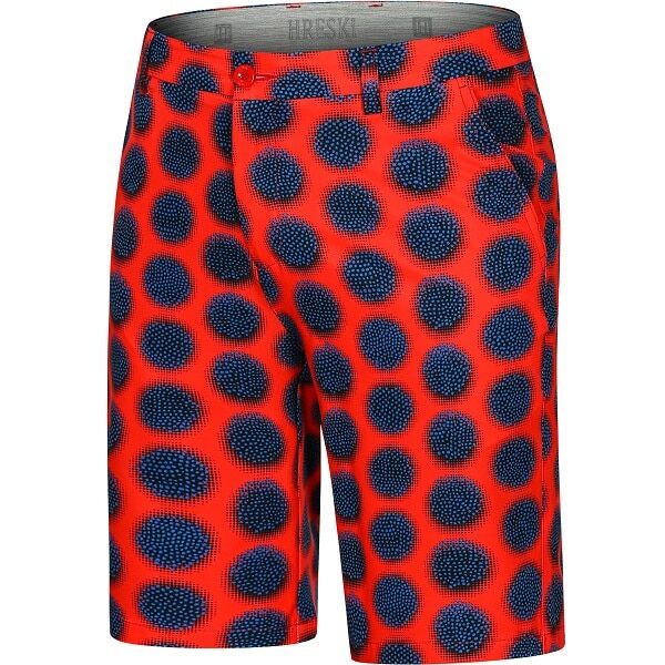 Blue Dots on Red Polka Golf Shorts - Hreski 158