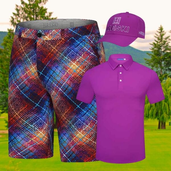 Colorful Plaid Golf Shorts - Hreski 176 - Image 5