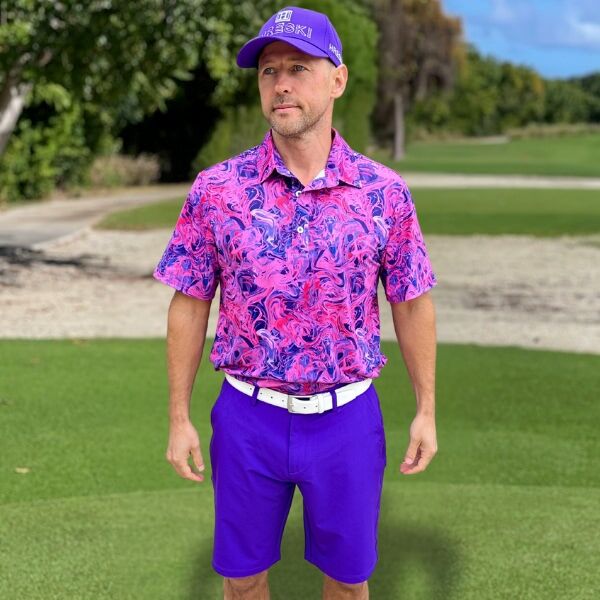Pink Paint Splash Golf Shirt - Hreski 138 - Hreski.com | Wild