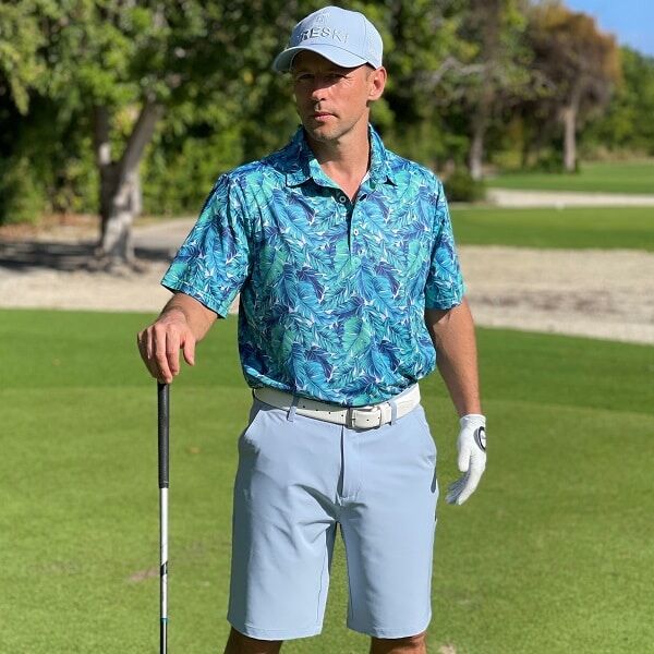 Artistic Monstera Palm Leaves Golf Shirt - Hreski 156 - Hreski.com