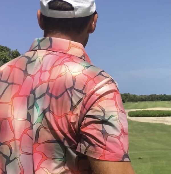 Blurry Mosaic on Colorful Background Golf Shirt - Hreski 140 - Image 11