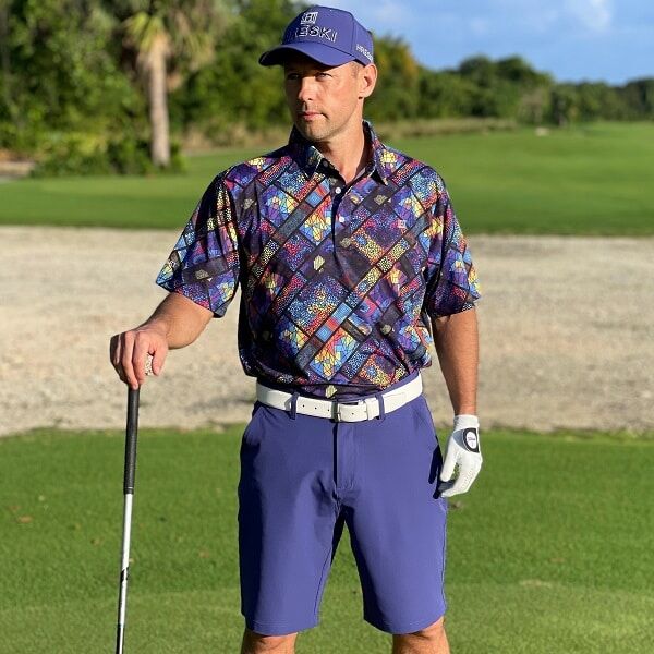 Assorted Mosaic Art Golf Shirt - Hreski 166 - Hreski.com | Wild