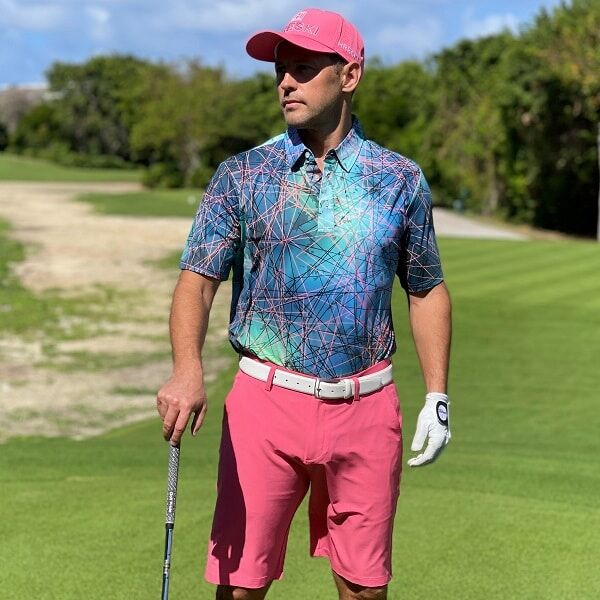 Abstract Geometric Lines Golf Shirt - Hreski 167 - Hreski.com