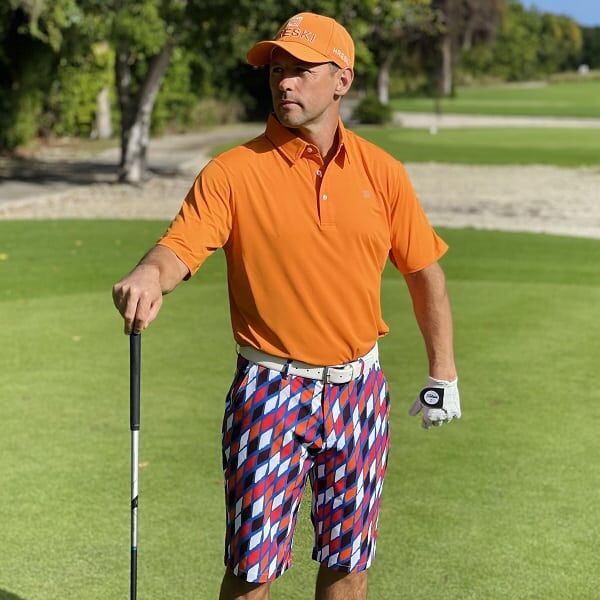 Alternative view of Orange Golf Shirt - Hreski 621