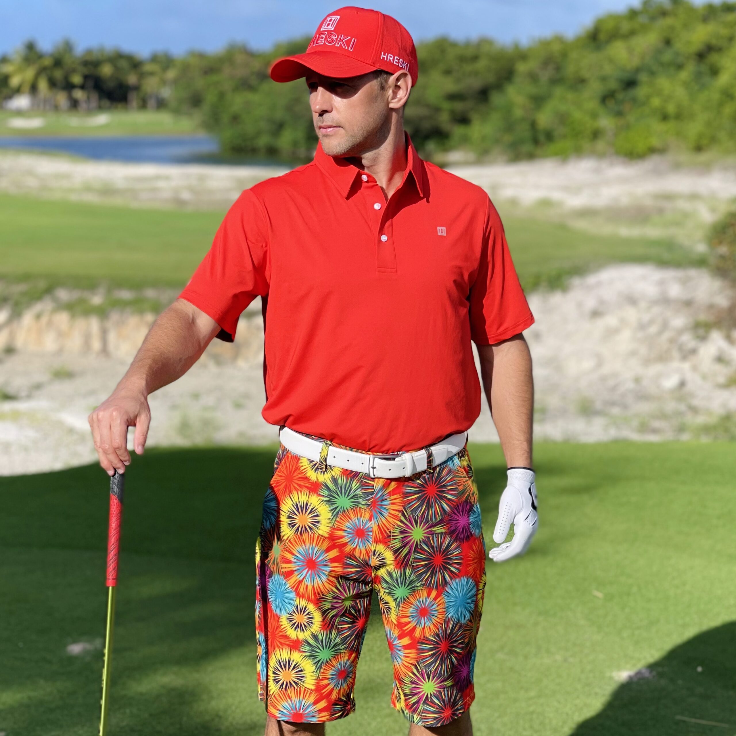 golfers wear red shirts