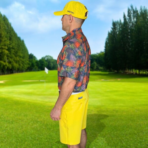 Retro Palms in Orange, Lime and Green Golf Shirt - Hreski 246 - Image 4