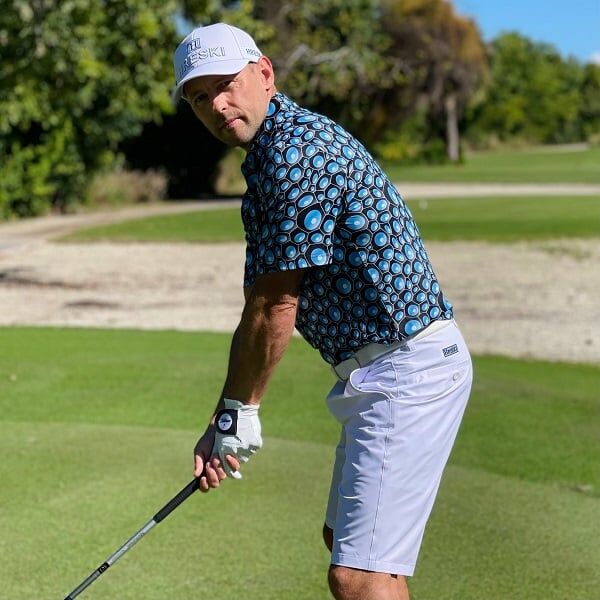 Blue Bubbles Golf Shirt - Hreski 118 - Image 9
