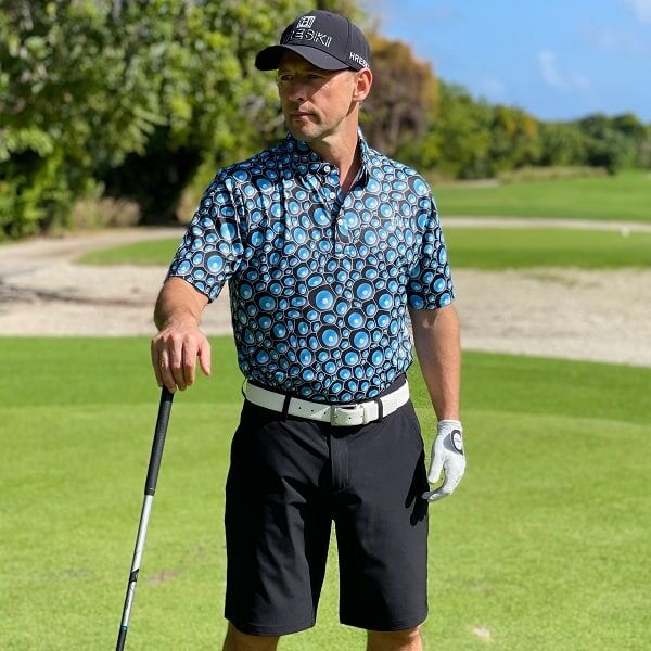 Blue Bubbles Golf Shirt - Hreski 118 - Image 2