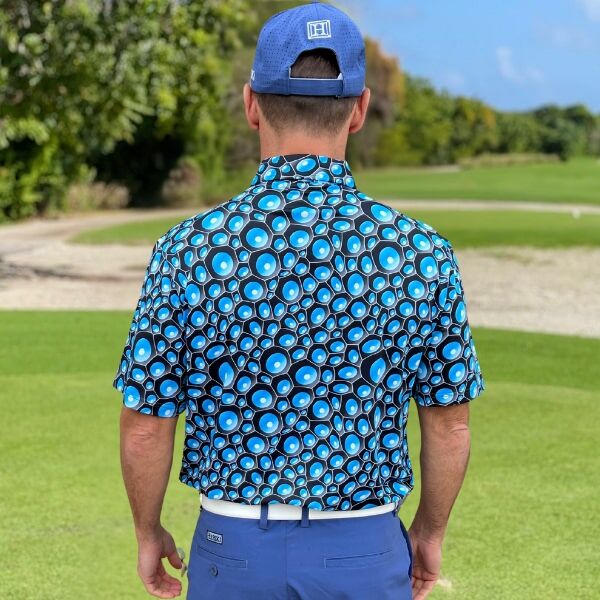 Blue Bubbles Golf Shirt - Hreski 118 - Image 13