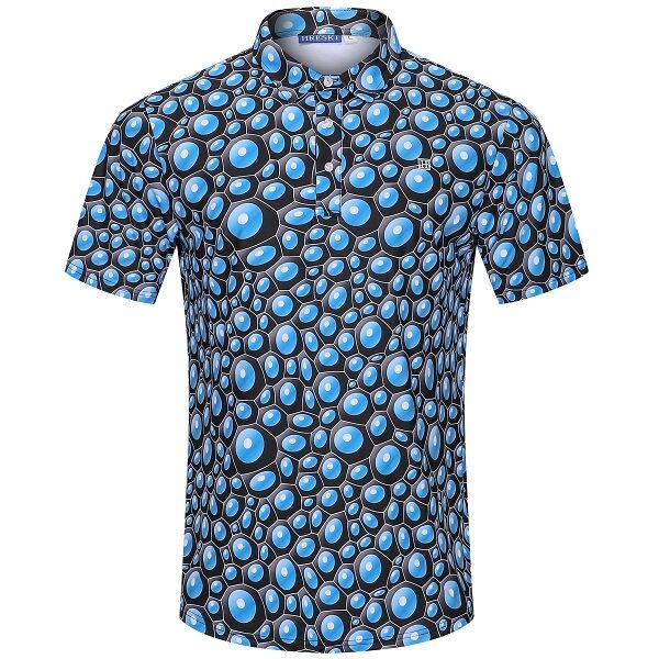 Blue Bubbles Golf Shirt - Hreski 118